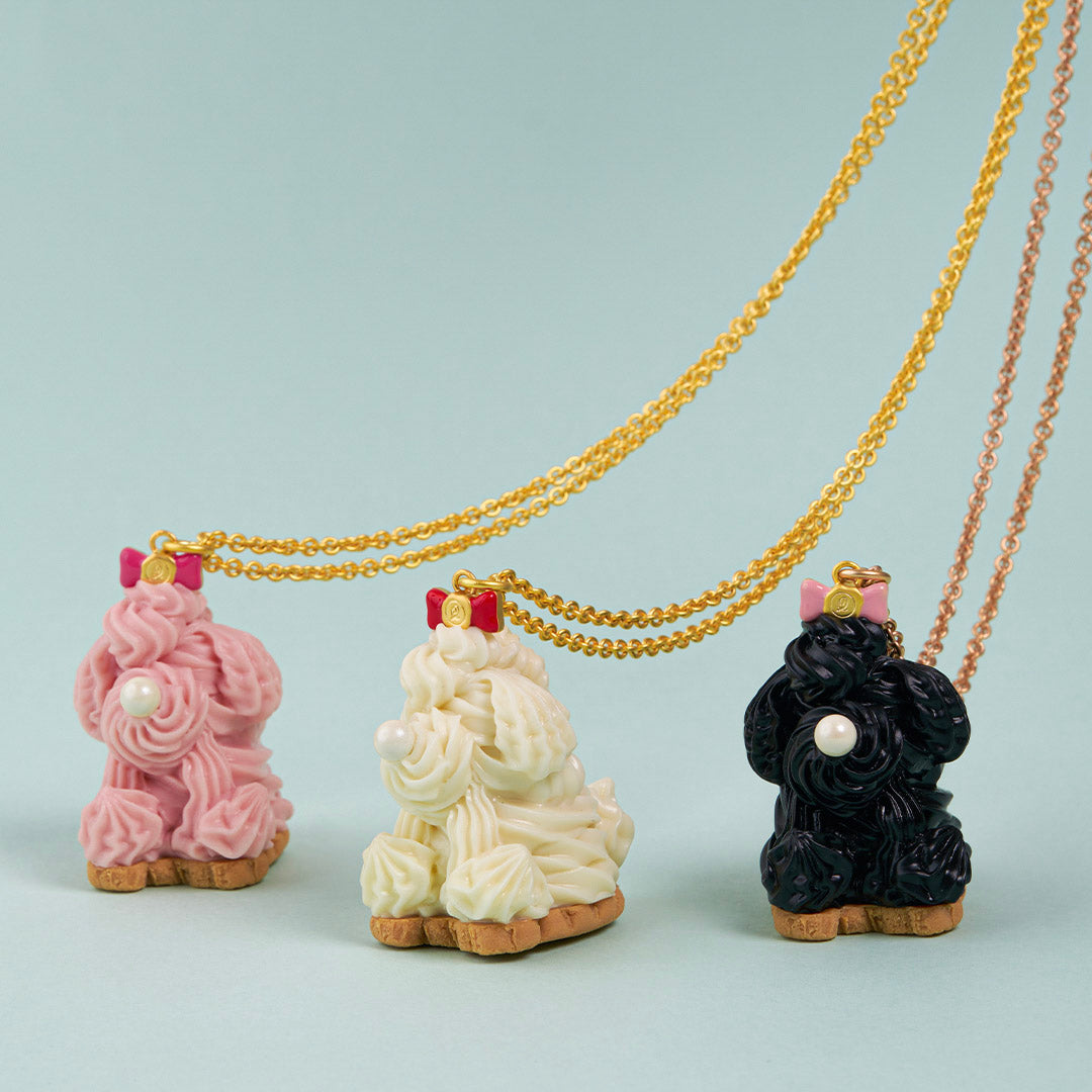 Poodle Cake Necklace (Milk)【Japan Jewelry】