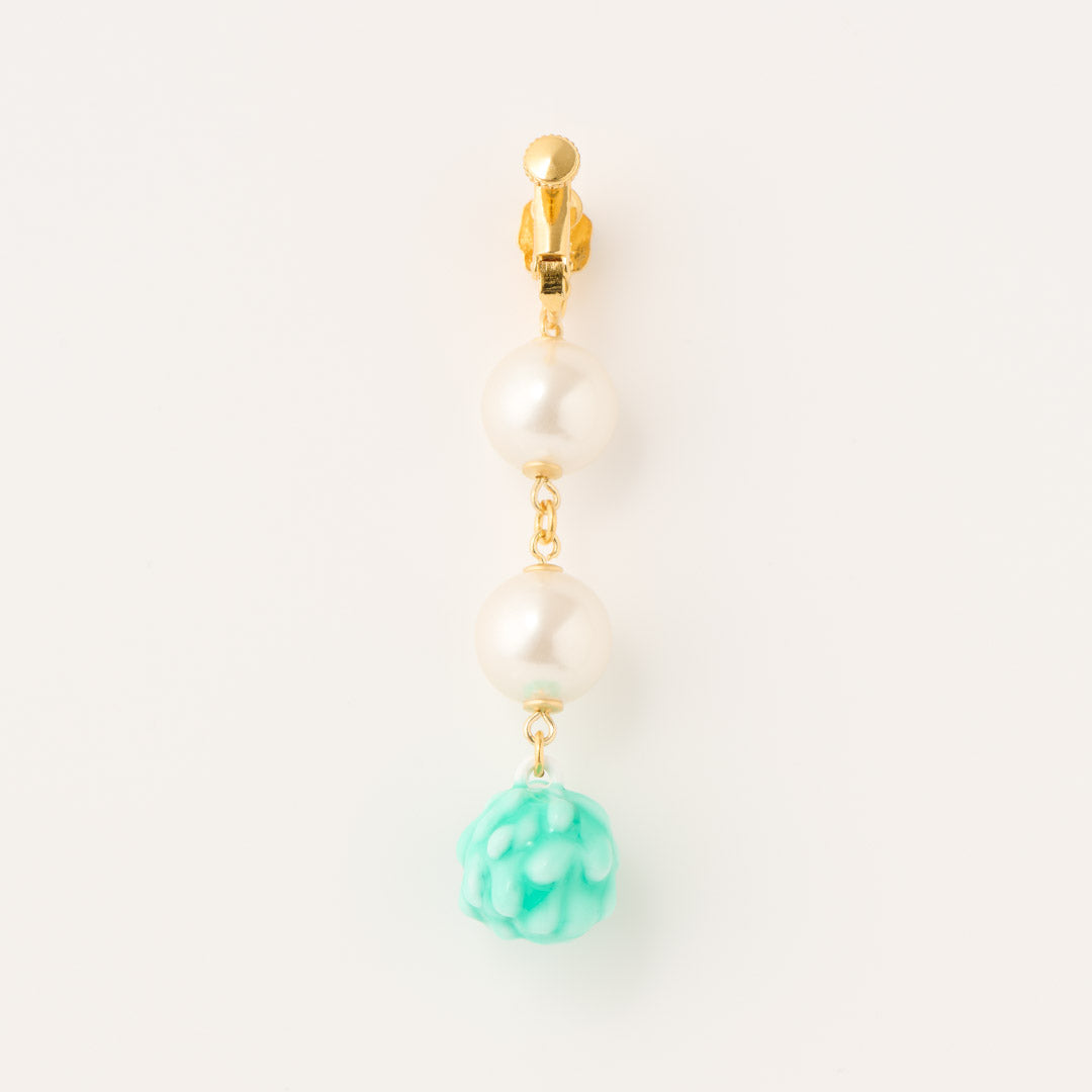 Cool Mint Melty Monster Clip-On Earring (1 PIece)【Japan Jewelry】