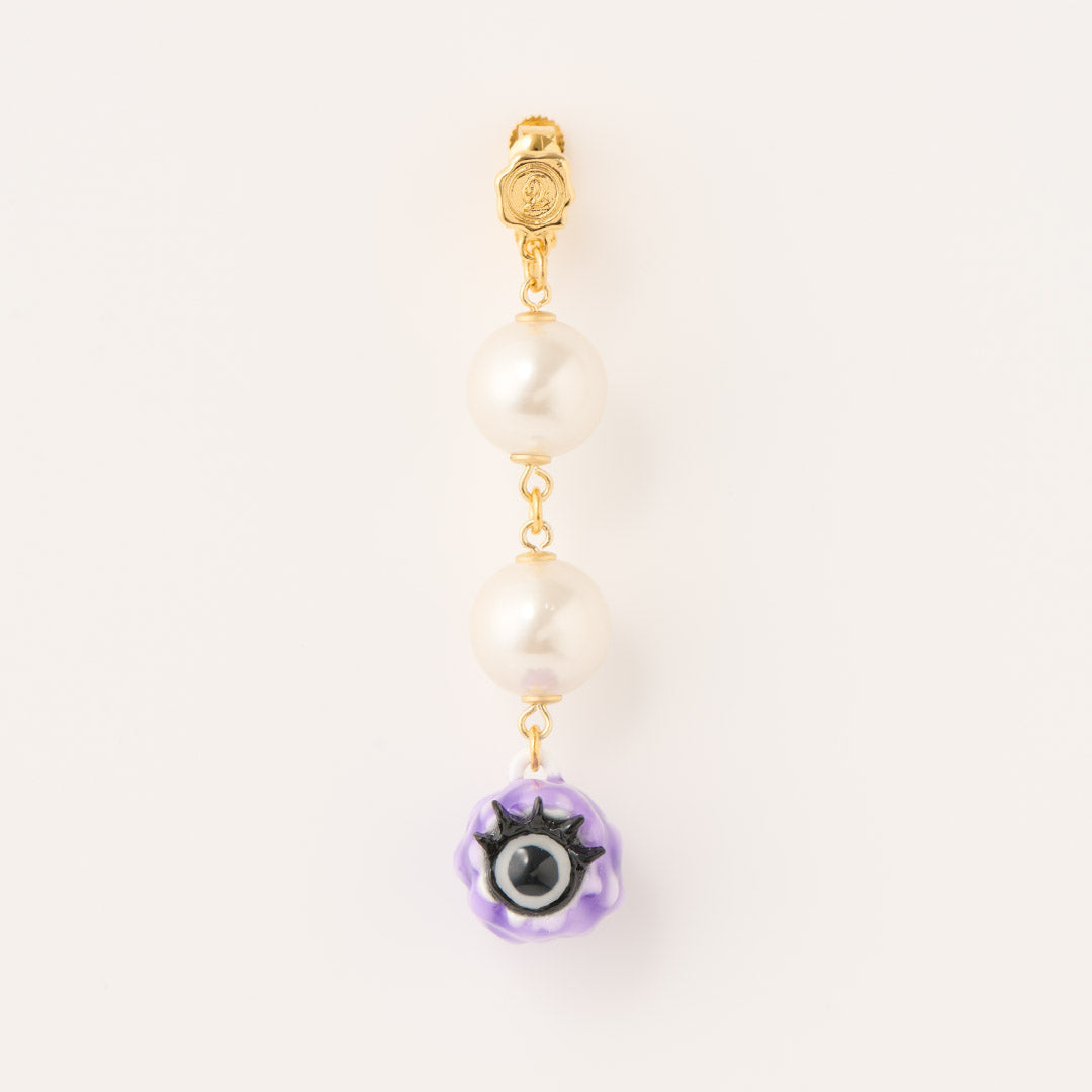 Purple Pop Melty Monster Clip-On Earring (1 PIece)【Japan Jewelry】