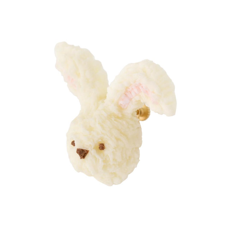 Milk Rabbit Cookie's Face Clip-On Earring (1 Piece)【Japan Jewelry】