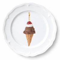 Cherry Whipped Cream Ice Cream Cone Charm【Japan Jewelry】
