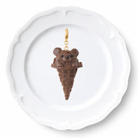 Chocolate Bear Ice Cream Cone Charm【Japan Jewelry】
