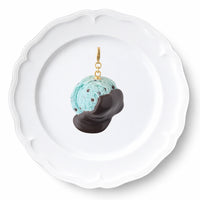Mint Chocolate Ice Cream with Chocolate Sauce Charm【Japan Jewelry】
