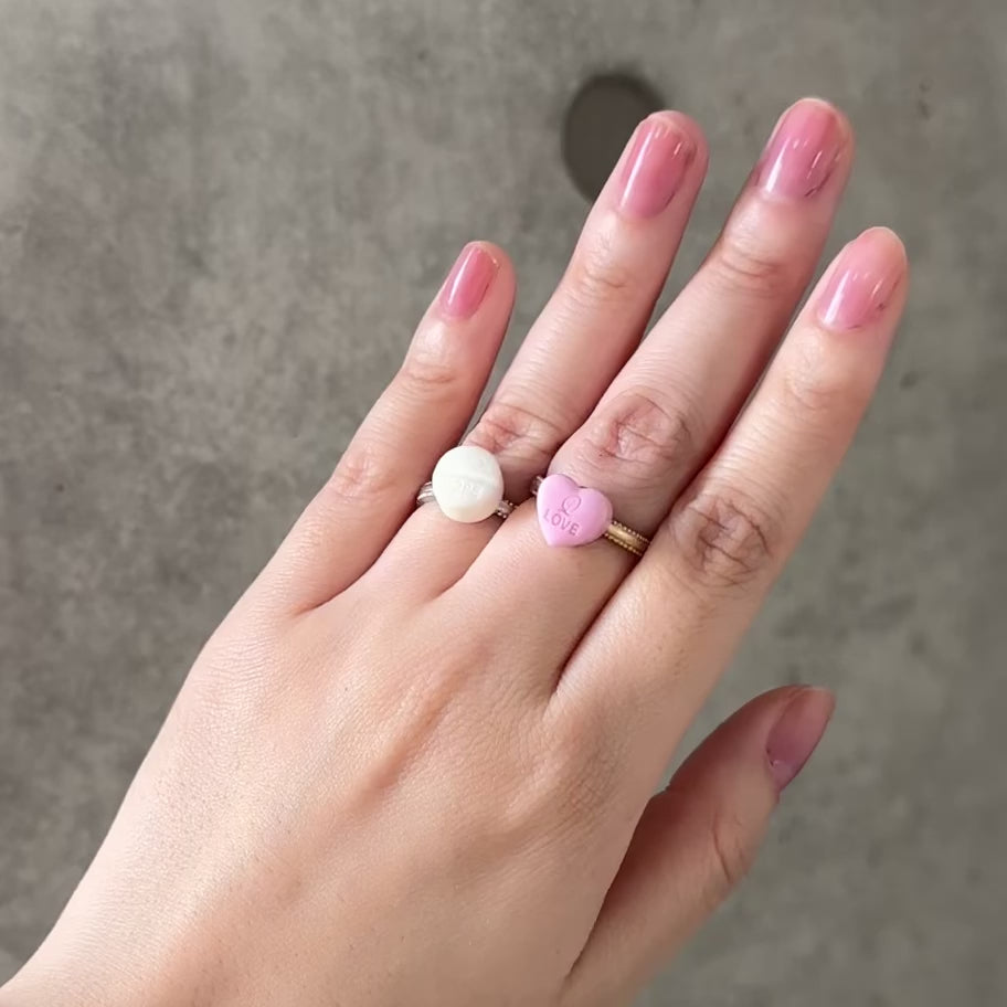 Hope Tablet Ring (White)【Japan Jewelry】