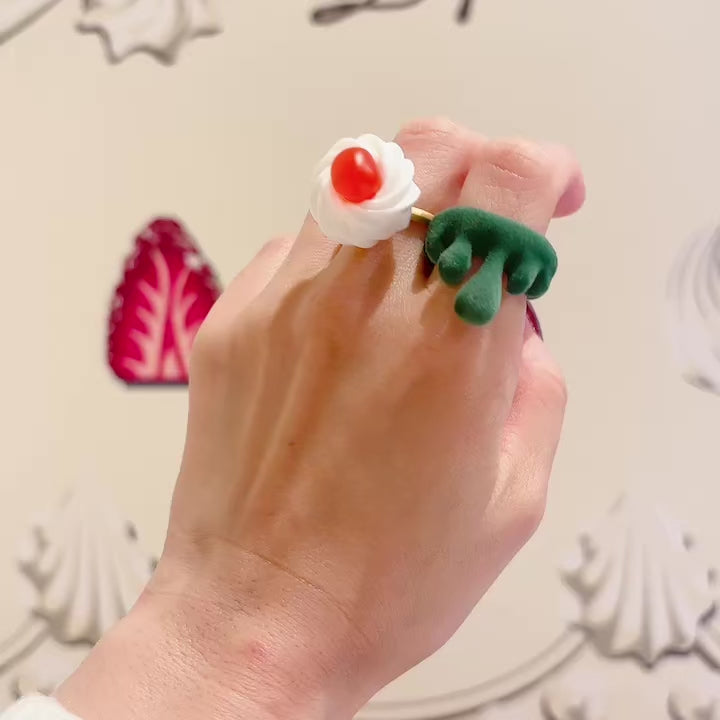 Flocky Green Melt Ring【Japan Jewelry】