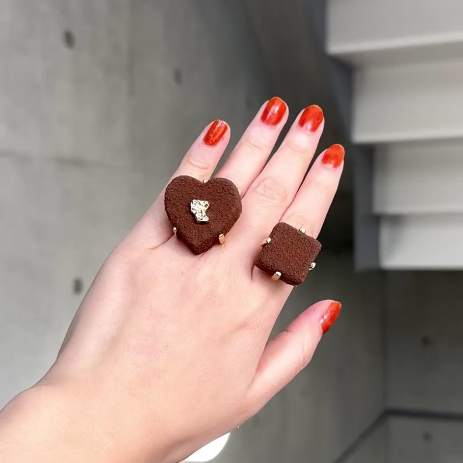 Luxe Heart Chocolat Ring【Japan Jewelry】