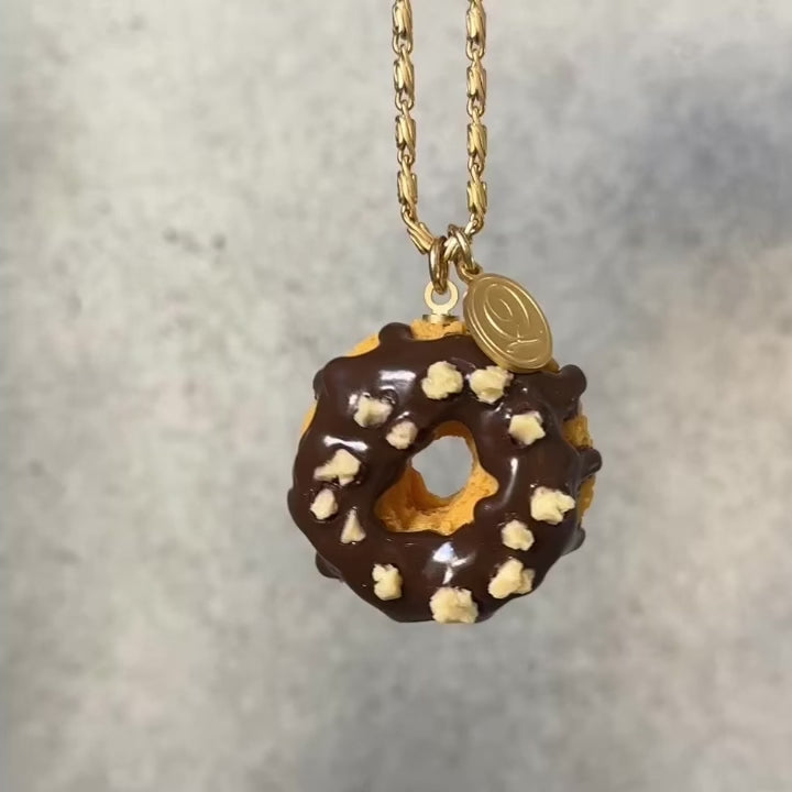 Melty Chocolate Doughnut Necklace【Japan Jewelry】