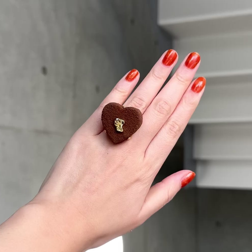 Luxe Heart Chocolat Ring【Japan Jewelry】