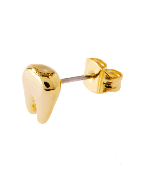 Tooth Pierced Earring (Gold / 1 Piece)【Japan Jewelry】