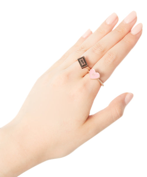 Chocolate Lovers Rings Set (Pink / US5)【Japan Jewelry】