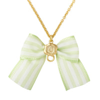 Stripe Ribbon Chain Necklace (60cm)【Japan Jewelry】