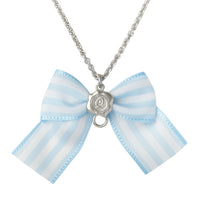 Stripe Ribbon Chain Necklace (60cm)【Japan Jewelry】