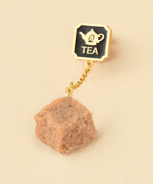 Brown Sugar for Tea Pierced Earring (1 Piece)【Japan Jewelry】