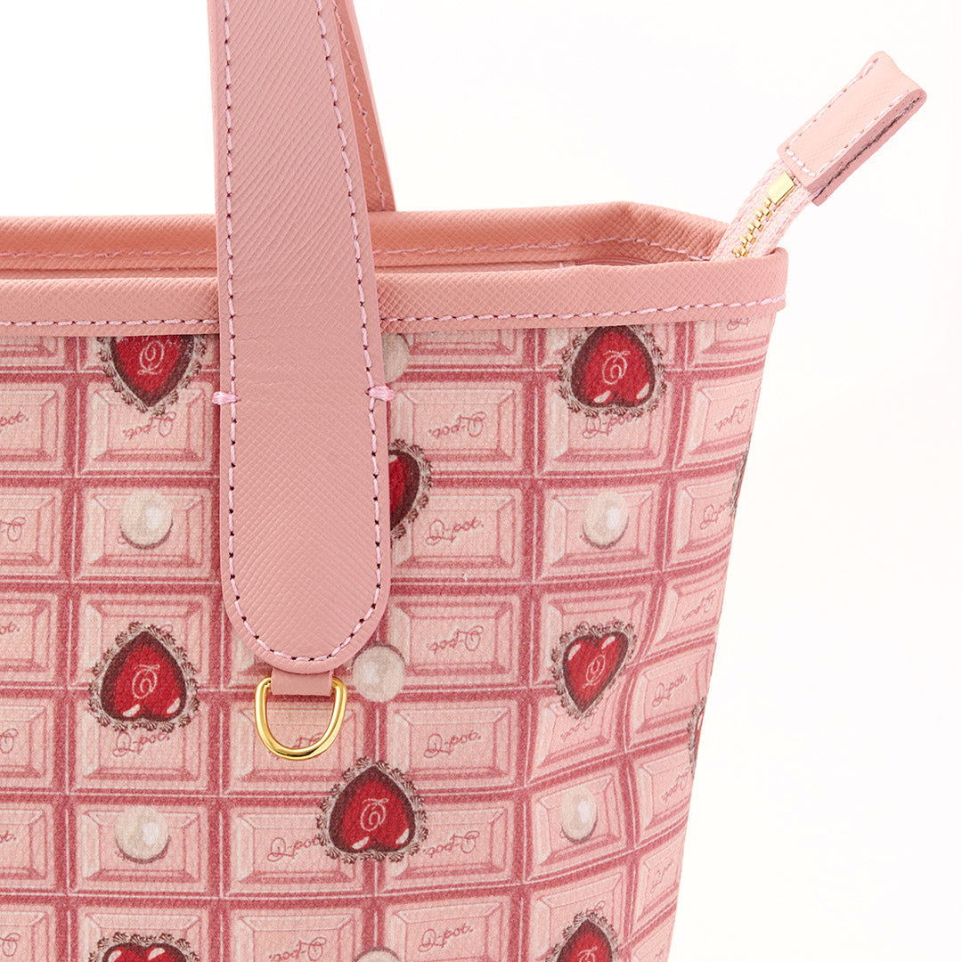 Heart Strawberry Chocolate Mini Tote Bag【Japan Jewelry】