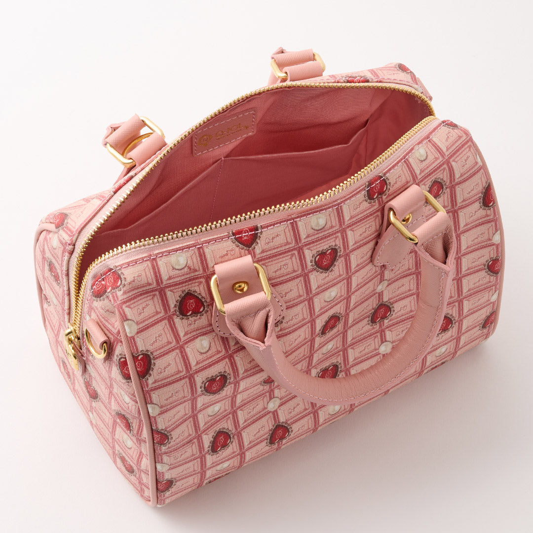 Heart Strawberry Chocolate Mini Boston Leather Bag【Japan Jewelry】