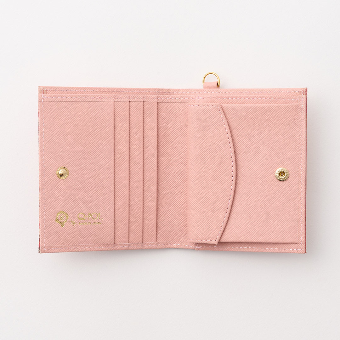 Heart Strawberry Chocolate Leather Flap Short Wallet【Japan Jewelry】