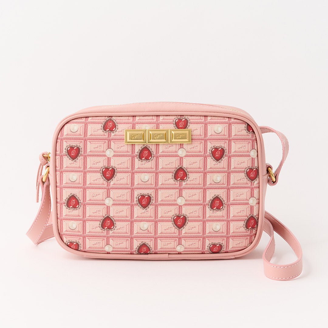 Heart Strawberry Chocolate Mini Crossbody Leather Bag【Japan Jewelry】