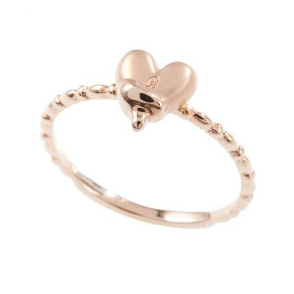 【10K Pink Gold】Melty Heart Ring