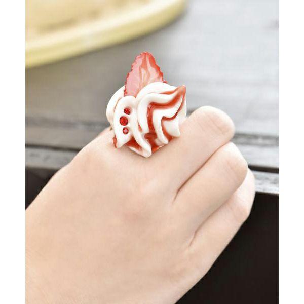 Fresh Cream with Strawberry Sauce Ring【Japan Jewelry】