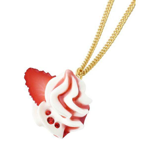 Fresh Cream with Strawberry Sauce Necklace【Japan Jewelry】