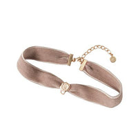 Selectable Happiness Velvet Ribbon Choker (Smoky Pink)【Japan Jewelry】