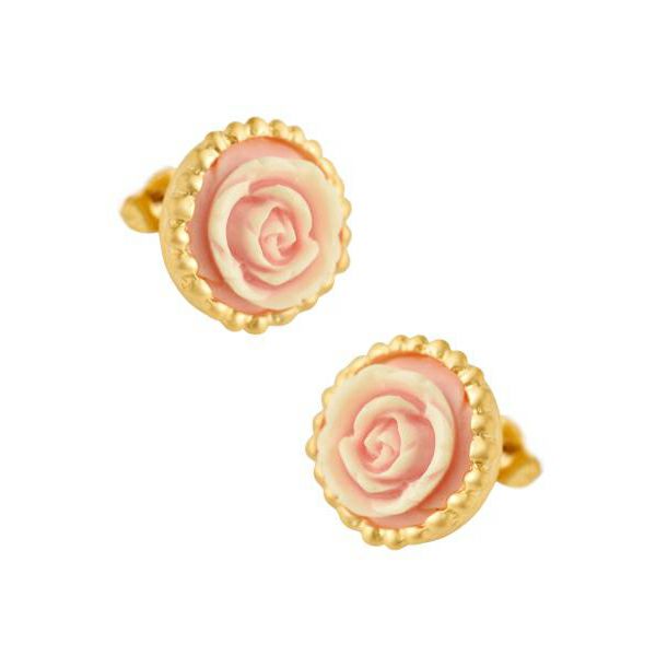 Sweet Rose Pierced Earrings (Pair)【Japan Jewelry】