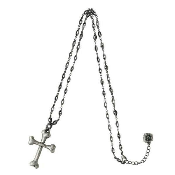 Bone Cross Necklace (Antique Silver)【Japan Jewelry】