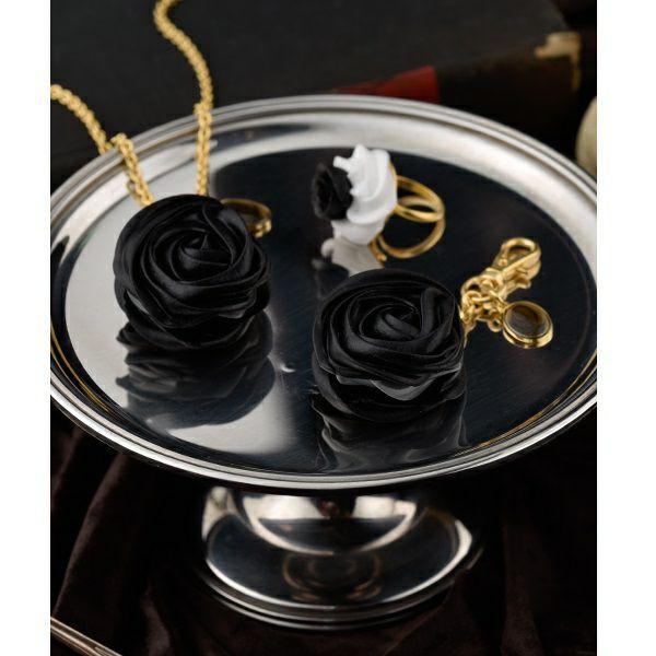 Black Rose Macaron Bag Charm【Japan Jewelry】