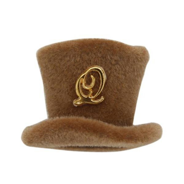 Velvet Silk Hat Charm (Brown)【Japan Jewelry】
