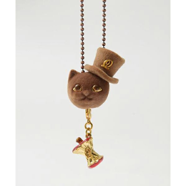 Velvet Silk Hat Charm (Brown)【Japan Jewelry】