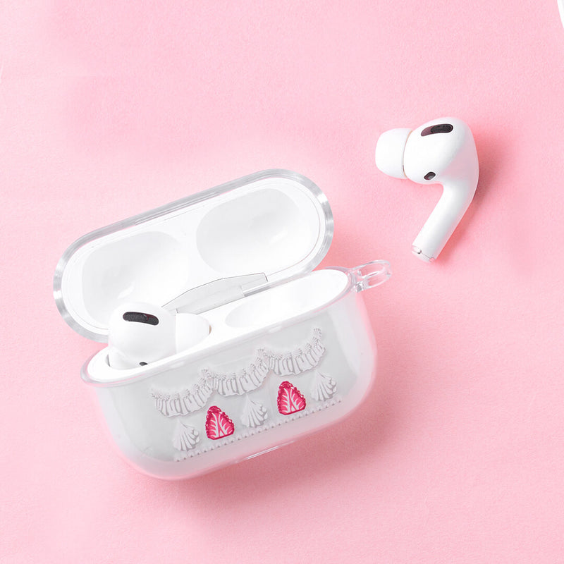 Q-pot CAFE. Whipped Cream & Strawberry AirPods Pro Case Cover