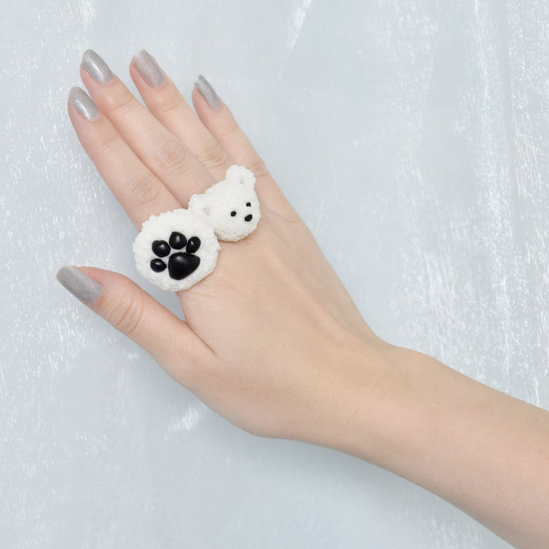 Polar Bear’s Face White Chocolate Cookie Ring【Japan Jewelry】