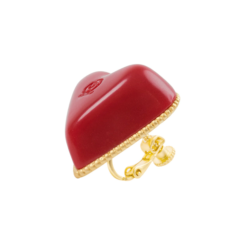Finest Amour Chocolat Clip-On Earring (Red / 1 Piece)【Japan Jewelry】