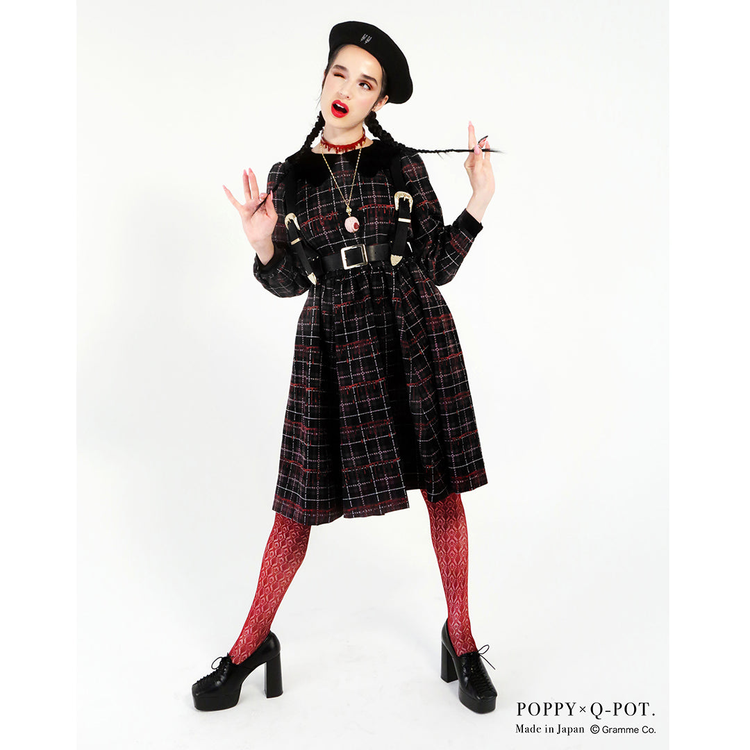 【Poppy Collaboration】Puff Sleeve Dress (Black)