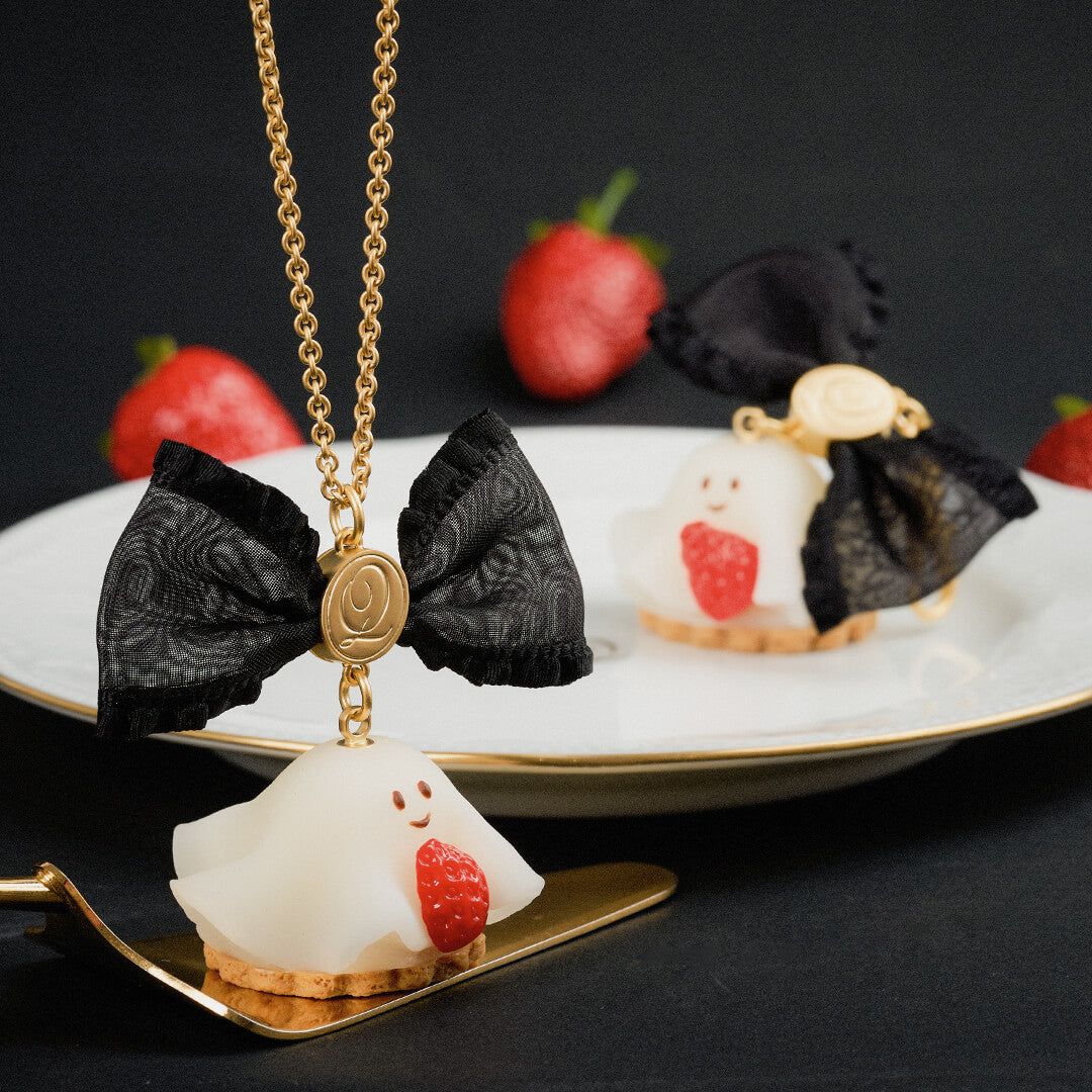 Strawberry Ghost Cake Bag Charm【Japan Jewelry】