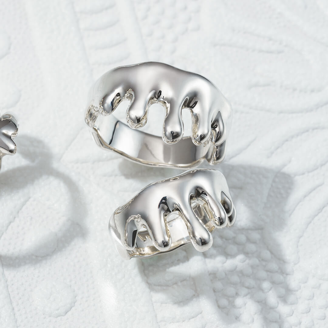 【925 Silver】Melt Ring【Japan Jewelry】
