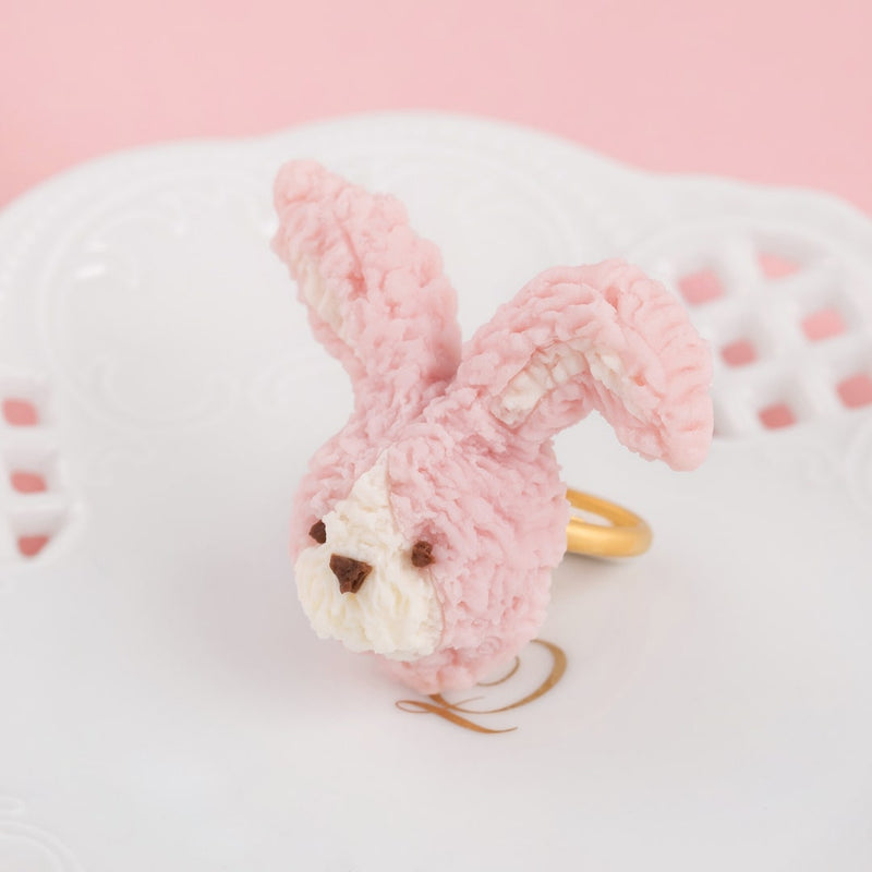 Strawberry Milk Rabbit Cookie's Face Ring【Japan Jewelry】
