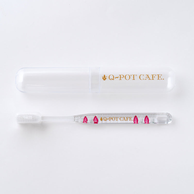 Q-pot CAFE. Whipped Cream & Strawberry Toothbrush Set