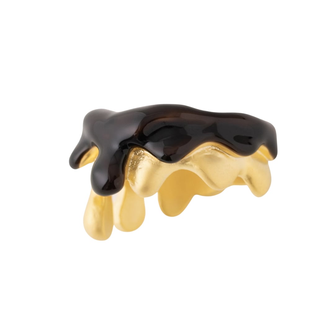 Melty Melt Ring (Brown × Matt Gold)【Japan Jewelry】
