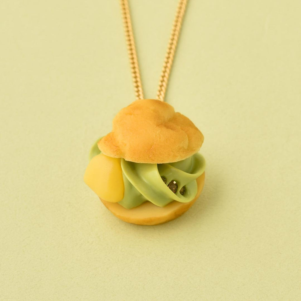 Matcha Cream Puff Necklace【Japan Jewelry】