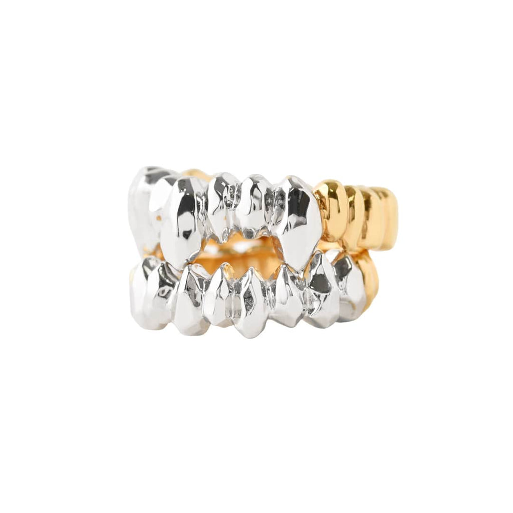 【Poppy × Q-pot.】Spike Teeth Ring (Silver & Gold)