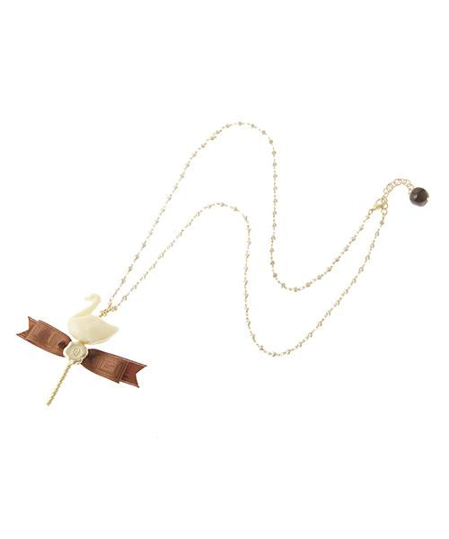 Chocolate Swan Lollipop Necklace (Ivory)【Japan Jewelry】
