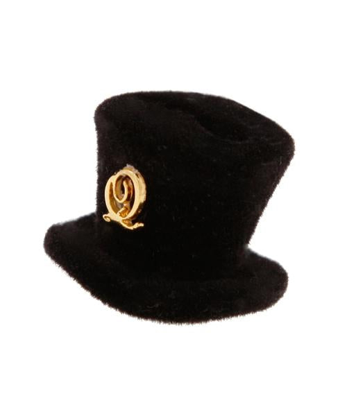 Velvet Silk Hat Charm (Black)【Japan Jewelry】