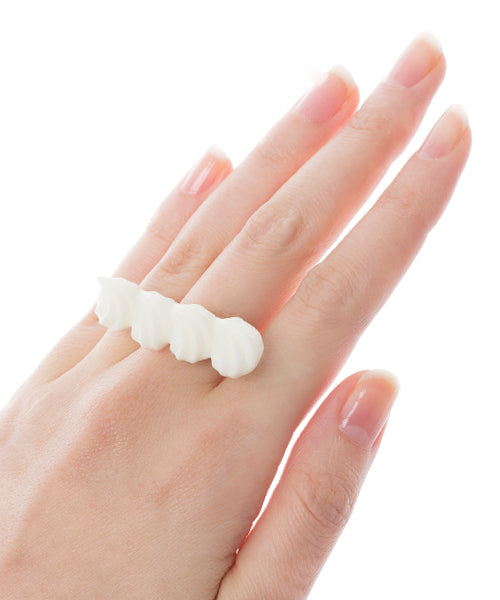 Sugar Snow Whipped Cream Line Ring (US6)【Japan Jewelry】