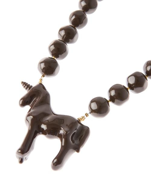 Lollipop Chocolate Unicorn Necklace(Brown)【Japan Jewelry】