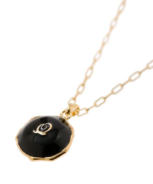 Sesame Macaron Necklace (L)【Japan Jewelry】