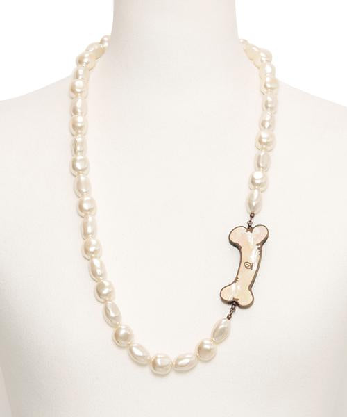 Bone Classic Pearl Necklace【Japan Jewelry】