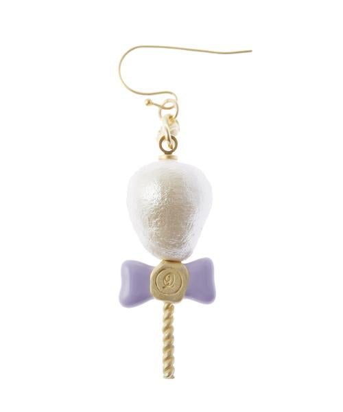 Petit Cotton Candy Pierced Earring (White / Single)【Japan Jewelry】