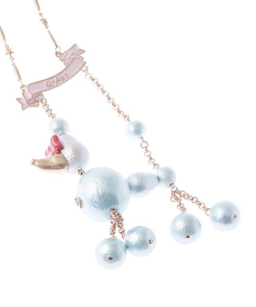 Marionette Poodle Cotton Candy Necklace (Blue)【Japan Jewelry】