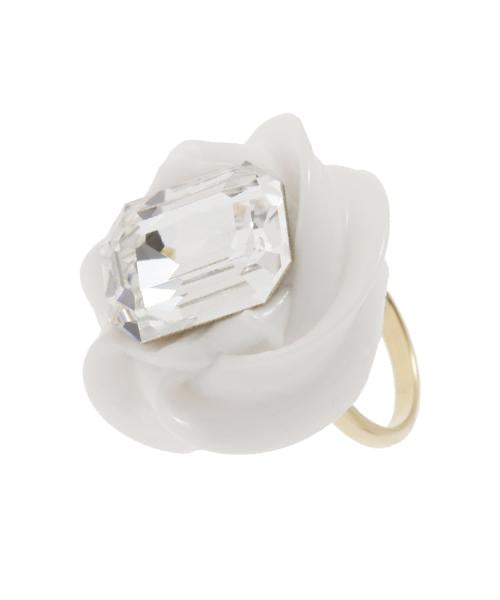 Jewel Whipped Cream Ring (White)【Japan Jewelry】